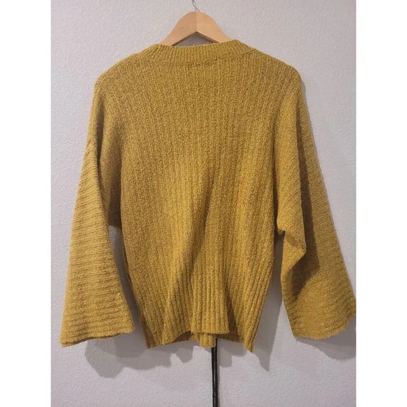 John Paul Richard Womens Cozy Round Neck Long Sleeve Sweater Size S Gold Black - Picture 2 of 5
